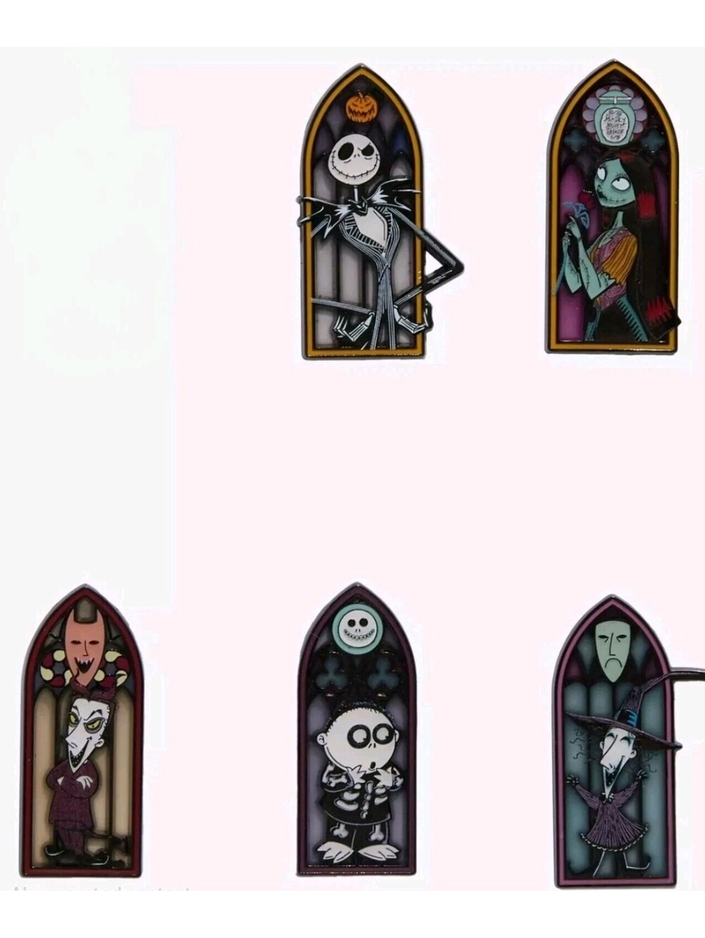 Loungefly Nightmare Before Christmas Stained Glass Window Shock Pin Only 5